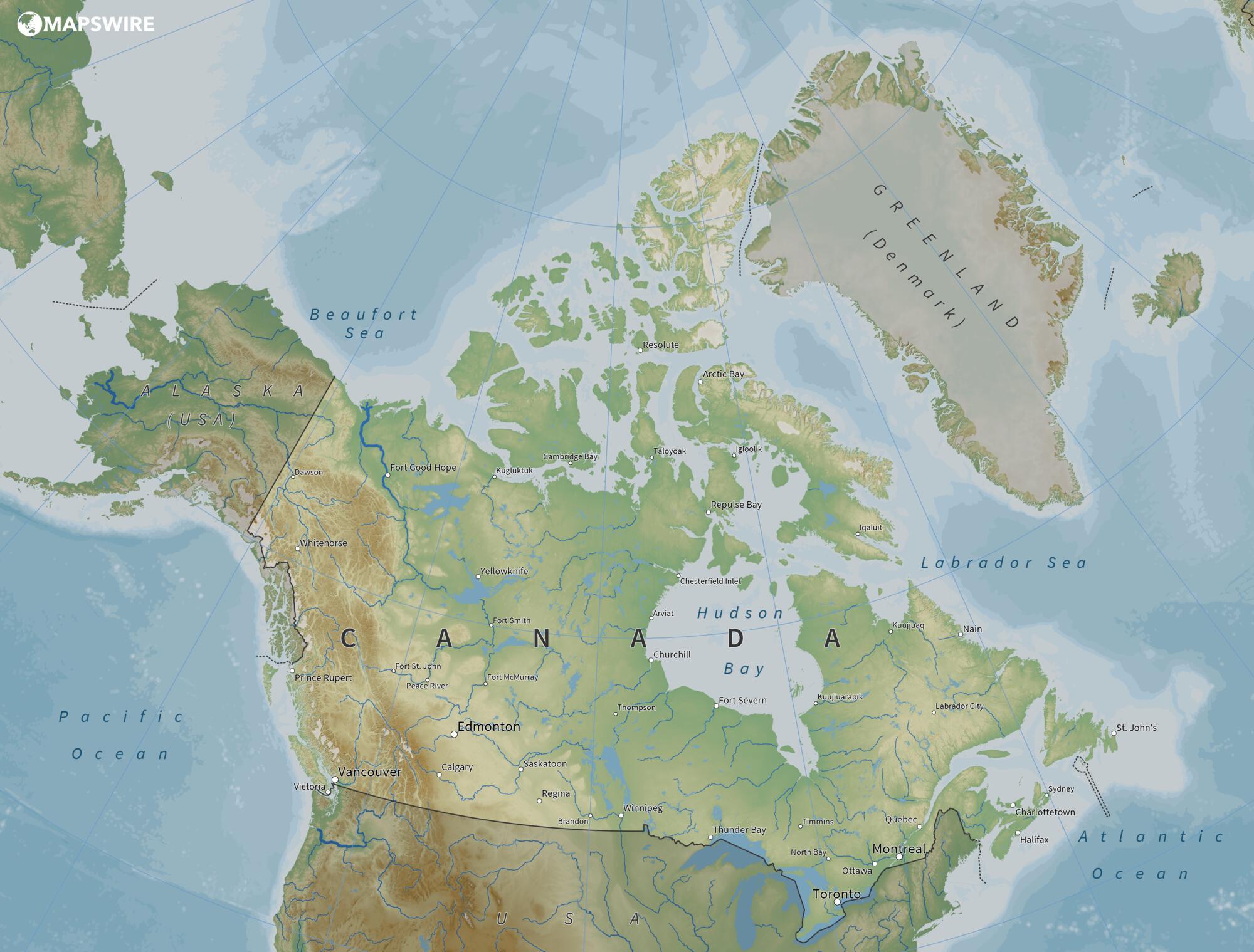 加拿大地图_加拿大地图库